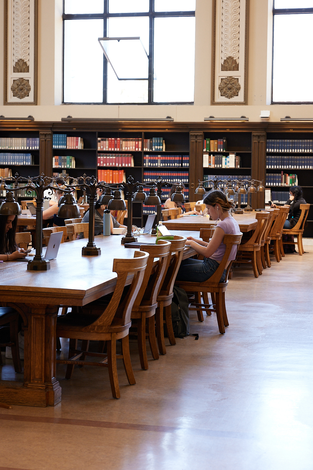 Image of Student and Doe Library