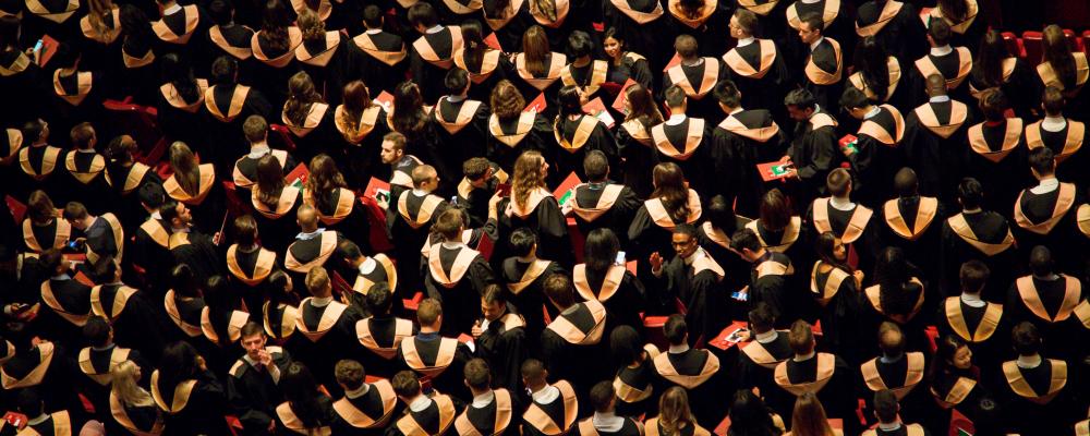 Students at commencement